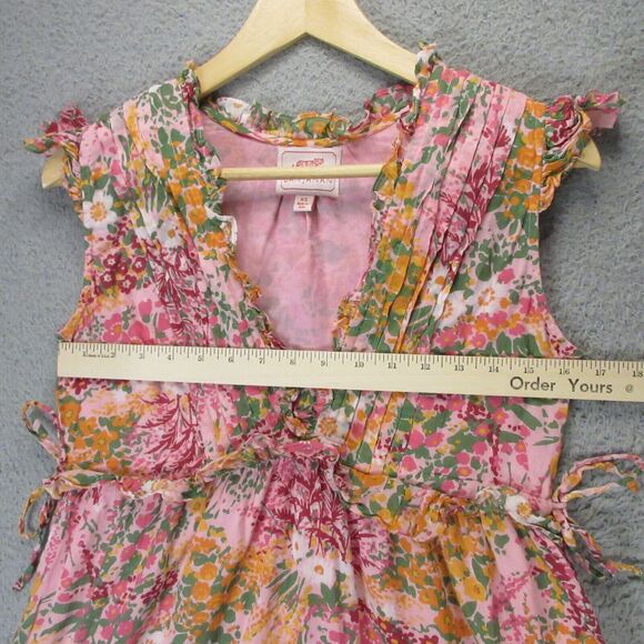 Banjanan Womens Chandra Mini Dress size XS Floral Tiered‎ Cottage Boho - Picture 7 of 10
